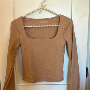 Abercrombie Nude Squareneck Top